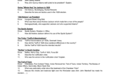 Rise Of Mass Democracy: Jackson Era Study Guide pertaining to Chapter 13 the Presidency Worksheet Answers