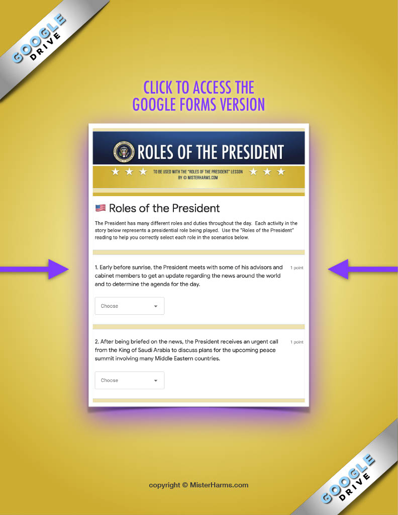 Roles Of The President | A Day In The Life Of The President Of The United  States within A Day In The Life Of The President Worksheet Answers