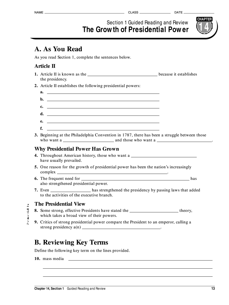 The Presidency In Action Worksheet Answers: Fill Out &amp;amp; Sign Online with regard to Chapter 6 the Presidency Worksheet Answers