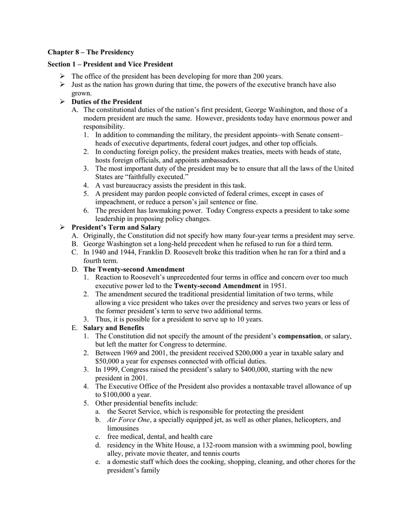 The Presidency: President &amp;amp; Vp - Duties, Qualifications, Election with All the President&amp;amp;#039;s Men And Women Worksheet
