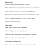 U.s. Government Branches Worksheet In Powers And Duties Of The President Worksheet