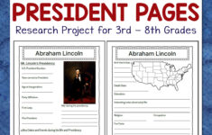 U.s. Presidents Research Project - Mamas Learning Corner intended for President Biography Worksheet