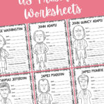 Us President Worksheets   Kids Activity Zone Inside U.S. Presidents Worksheets