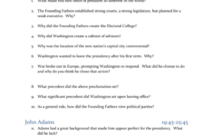 Us Presidents 1789-1825: Study Guide &amp; Worksheet for The Ultimate Guide To The Presidents Worksheet