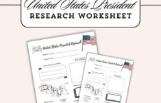 Us Presidents Research Worksheet: Printable History Activity (Pdf for History Channel The Presidents Worksheet