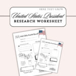 Us Presidents Research Worksheet: Printable History Activity (Pdf In All The President'S Men And Women Worksheet